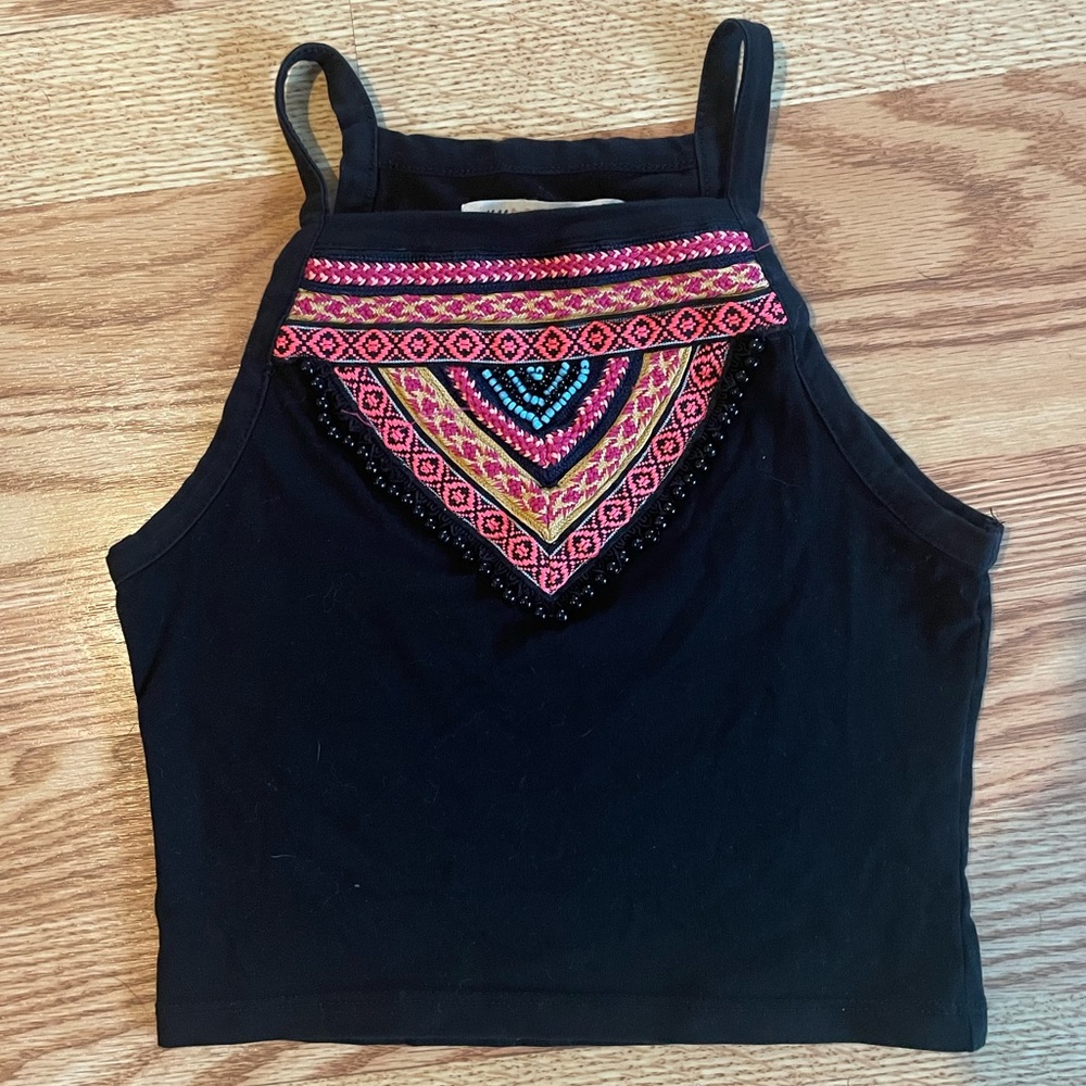Tribal Bohemian Beaded Crop Top